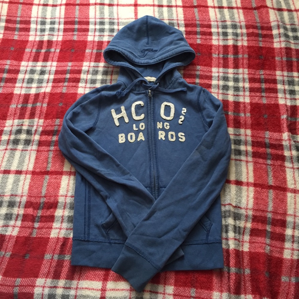 Steel blue Hollister hoodie